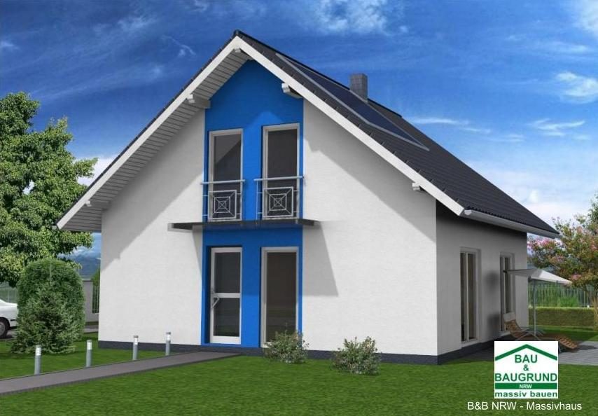 Einfamilienhaus von Bau & Baugrund NRW mit Familie im Garten